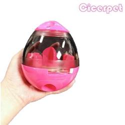 Pet (Dog and Pet) Toy Ball Tumbler Food Dispenser Improve IQ Fun Toy Leakage Hole can be Adjusted (Pink)