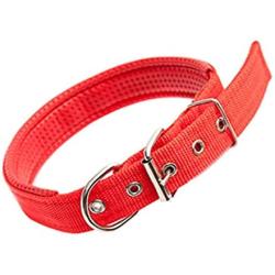 Pet Toys Great Foam Cotton Polyester Pet Collars Pet Neck Strap Dog Neckband Cats Dogs Collars, 3.5cm x 57cm (Black) (Color : Red)