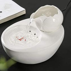 Pet Ceramics Fountain, Suitable for Small Dog and Cat Households, Easy-to-Clean Design, Filter Included, 1.3 litres