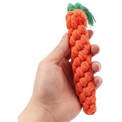 LKXHarleya Carrot Puppy Chew Toys Teething Small Dog Braided Braided Pet Toys for Aggressive Chewers,Long 22cm