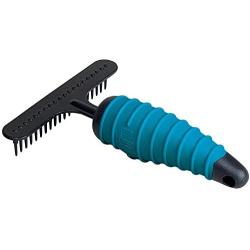 Master Grooming Tools Ergonomic Undercoat Pets Rake with 20 Short Steel Pins, Black