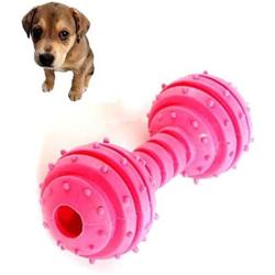 Pet Toys Great Pet TPR Bite-Resistant Toys Safe Non-Toxic Dumbbells Molar Toys(Yellow) (Color : Red)