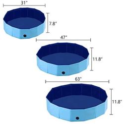 PAWISE Swimming Pool for Dogs Outdoor Foldable Pet Dog Bath Tube Collapsible