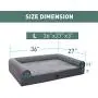 Eterish Orthopedic Dog Bed for Medium, Large Dogs, Egg-Crate Foam Dog Bed with Removable Cover, Pet Bed Machine Washable, Grey Eterish Orthopedic Dog Bed for Medium, Large Dogs, Egg-Crate Foam Dog Bed with Removable Cover, Pet Bed Machine Washable, Grey