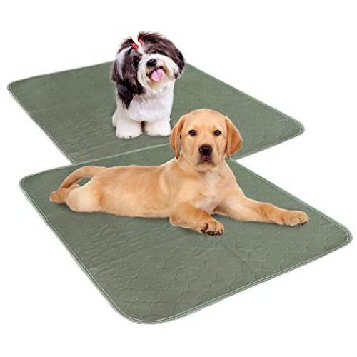 Millie Mats Washable Dog Pee Pads for Puppies, Incontinent & Senior Dogs. Leak Proof to Protect Floors, Car, Keep Crate Easy to Clean. Reusable Indoor Potty Pad Puppy Tested Size 31'' x 36'' 2 Pack
