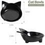 Cat Bowl, Cat Bowls for Food and Water,Shallow cat Bowls for Wet Food ,Non Slip Pet Feeding Dish ,Pet Food & Water Bowls Set of 3