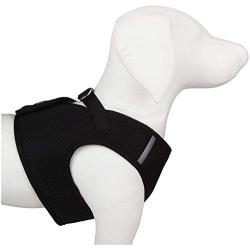 The Worthy Dog Step-in Sidekick Harness with Padded Mesh Velcro Adjustable, Outdoor, Easy Walk Vest Fits Small, Medium and Large Dogs-Black
