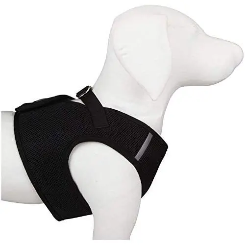 The Worthy Dog Step-in Sidekick Harness with Padded Mesh Velcro Adjustable, Outdoor, Easy Walk Vest Fits Small, Medium and Large Dogs-Black The Worthy Dog Step-in Sidekick Harness with Padded Mesh Velcro Adjustable, Outdoor, Easy Walk Vest Fits Small, Medium and Large Dogs-Black
