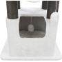 Royal Pet Club Lucano Cream/Gray Cat Tower with Scratching Posts, Condo, Hammock, Platform, Removable Cushions, Dangling Pom-Poms (44722)