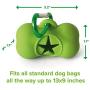Planet Bestie Biodegradable Small Dog Poop Bag Holder, Eco-Friendly Silicone Dog Waste Bag Dispenser with Carabiner Dog Leash − Dog Supplies (Green)
