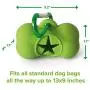 Planet Bestie Biodegradable Small Dog Poop Bag Holder, Eco-Friendly Silicone Dog Waste Bag Dispenser with Carabiner Dog Leash − Dog Supplies (Green)