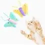 ocijf179 Cat Toy Funny Cute Plush Butterfly Pet Cat Kitten Catching Interactive Play Sound Toy - Blue