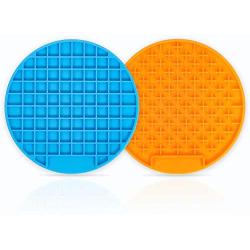 Dog Slow Feeder Lick Mat, Cat Food Mat, Super Anti-Skid Slow Feeder Lick Pad, Promote Health Pet Feeder Licking Mat (2 Pack)