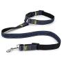 STARVII Dog Seatbelt for Cars, Fashionable Premium Denim Nylon Fabric Pet Seatbelt, Dual Use for Dog Car Harness and Dog Leash 1 Pack (Black)