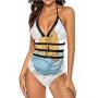 Two Piece Sexy Swimsuit Dog Silhouette Great for Trip to Hawaii