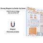 FLO PET Did You Feed The Dog? Feeding Reminder Refrigerator Magnet,Magnetic Dry Erase Sheet for Fridge,Daily Feeding Guidelines with Daily Indication Chart to Feed Your Puppy Adult Dog Cat.
