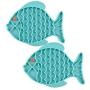 Soly Teche Cat Food Bowls, Fish-Shaped Cat Slow Feeder, Pet Lick Mat for Dog Cats, Cat Puzzle Feeder IQ Treat Mat, Anxiety Relief Pet Feeder