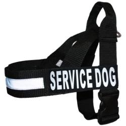 Doggie Stylz Service Dog Nylon Harness No Pull Guide Assistance Comes with 2 Reflective Service Dog Removable Patches. Please Measure Your Dog Before Ordering.