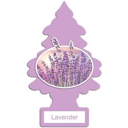 LITTLE TREES Car Air Freshener I Hanging Tree Provides Long Lasting Scent for Auto or Home I Lavender, 24 Count, (4) 6-Packs