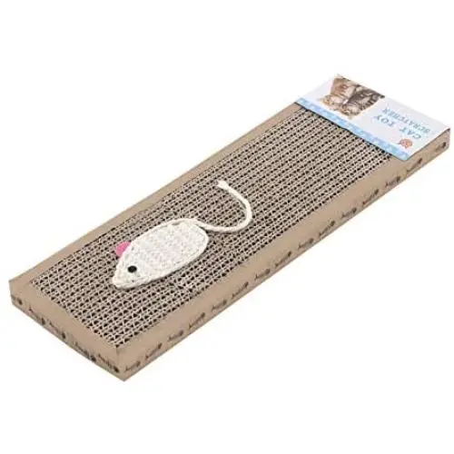 Zerdie Cat Scratching Pad Double-Sided Corrugated Horizontal Cat Scratcher Cardboard, Scratch Board, Cat Scratcher Pad (Cat Gifts & Cat Toys)