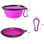 EWYO Collapsible Dog Bowl, 4 Pack Foldable Dog Travel Bowl,Pet Pop-up Food Water Feeder Foldable Bowls with Carabiner Clip