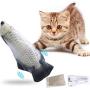 Realistic Moving Cat Kicker Fish Toy,Flopping Fish Cat Toy,Wiggle Fish Catnip Toys,Simulation Electric Doll Fish - Perfect for Cat Exercise Toys,Biting,Chewing and Kicking
