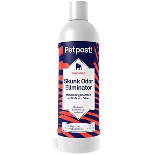 Petpost | Skunk Odor Shampoo for Dogs - Naturally Effective Deodorant Shampoo and Bad Smell Killer - Skunk Shampoo for Dogs or Cats