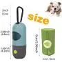 GABraden Dog Poop Pickup Holder with LED Flashlight and 2Rolls Leak-Proof Dog Poop Waste Bags and Leash Clip for Lead Leash (2-Blue)