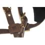 Dean and Tyler The Blade with Handle Brass Belt Style Buckles Leather Dog Harness, Brown, Large - Fits Girth Size: 31-Inch to 41-Inch
