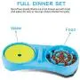 JUSTPET Anti Wet Mouth Slow Drink Pet Water Bowl, Anti Choke Slow Feeder Interactive Bloat Stop Dog Bowl, 2 in 1 Pet Double Bowl for Dogs Cats (Blue) JUSTPET Anti Wet Mouth Slow Drink Pet Water Bowl, Anti Choke Slow Feeder Interactive Bloat Stop Dog Bowl, 2 in 1 Pet Double Bowl for Dogs Cats (Blue)