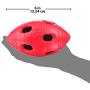 Nerf Dog Rubber Football Dog Toy with Interactive Squeaker and Crunch, Lightweight, Durable and Water Resistant, 6 Inches for Medium/Large Breeds, Two Pack, Red and Green (1399)