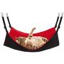 RayCC Ajustable Cat Hammock Cat Bed Sleeping Hammock Hanging Cage Chair Hammock for Cat Small Dogs (Red and Black)