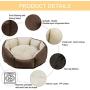 CHEWIE Pet Beds for Cats and Small Dogs, Round Pet Beds for Indoor Cats Or Small Dogs, Non-Slip,Bite Resistanc, Durable, Comfortable and Washable