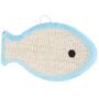 HERCHR 1 Pcs Cat Scratch Pad Flat Sisal Board Cat Scratching Pad Pet Scratcher Mat Playing Toy, Fish Shape, Plush(Blue)