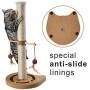 PEEKAB Cat Scratching Post Kitten Sisal Scratcher Tree Cat Tracking Interactive Toys - 25 inches Beige