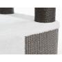 Royal Pet Club Lucano Cream/Gray Cat Tower with Scratching Posts, Condo, Hammock, Platform, Removable Cushions, Dangling Pom-Poms (44722)