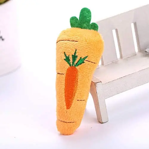 LFOZ Pet Cute Cat Toy Creative Simulation Mint Fruit Animal Plush Toy 2019 Multicolor Pineapple Strawberry Frog Chew Pet Toy for Cat (Color : Carrot) LFOZ Pet Cute Cat Toy Creative Simulation Mint Fruit Animal Plush Toy 2019 Multicolor Pineapple Strawberry Frog Chew Pet Toy for Cat (Color : Carrot)