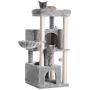 Hey-brother Multi-Level Cat Tree Condo Furniture with Sisal-Covered Scratching Posts, 2 Plush Condos, Plush Perches, for Kittens, Cats and Pets