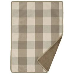Jax & Bones Buffalo Check Puddy Standard Blanket, Small, Beige (2636-BFCP-BK)
