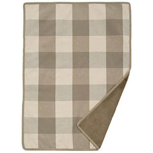 Jax & Bones Buffalo Check Puddy Standard Blanket, Small, Beige (2636-BFCP-BK)
