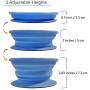 SEACPRO Food Grade Silicone Portable Collapsible Pet Bowl with Carabiner and Shoulder Strap, Set of Two Bowls for Hiking, Camping, and Traveling, Safe for Feeding Dogs Cats with Food and Water