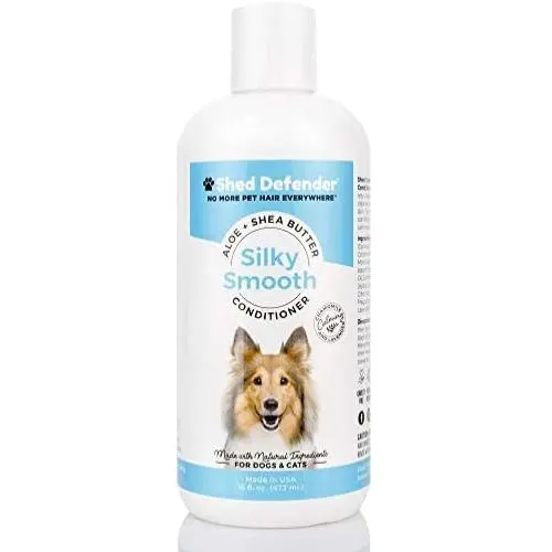Shed Defender Silky Smooth Conditioner for Dogs, Hydrating, Moisturizing, Natural Ingredients, Coconut & Jojoba Oil, Shea Butter, Shiny, Healthy Coat Shed Defender Silky Smooth Conditioner for Dogs, Hydrating, Moisturizing, Natural Ingredients, Coconut & Jojoba Oil, Shea Butter, Shiny, Healthy Coat