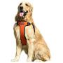 Hikiko No Pull Dog Harness, Walking Pet Harness with Dog Leash + Dog Collar Adjustable Outdoor Reflective Oxford Material Pet Vest for Dogs Easy Control for Medium to Large Breed Dogs