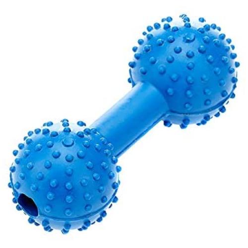 Classic Pet Products Rubber Pimple Dumbbell with Bell