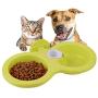 Hanging Pet Food Water Bowl, Dog Cat Double Bowl with Hanger Automatic Gravity Water Drinking Fountain Removable Small Pets Feeder for Cat Dog Puppy Crate Cage