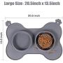 Slow Feeder Bowl for Dogs, Silicone Dog Slow Feeding Mat Non-Slip Slow Eating Pet Food Bowl for Puppy Small Medium Small Dogs & Cats (Gray)