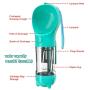 FULNEW Dog Water Bottle with Drinking Bowl 10.5 OZ 3 in 1 Multifunctional Portable Puppy Water Dispenser, Poop Shovel and Garbage Bag Storage for Pets Outdoor Walking, Hiking, Travel