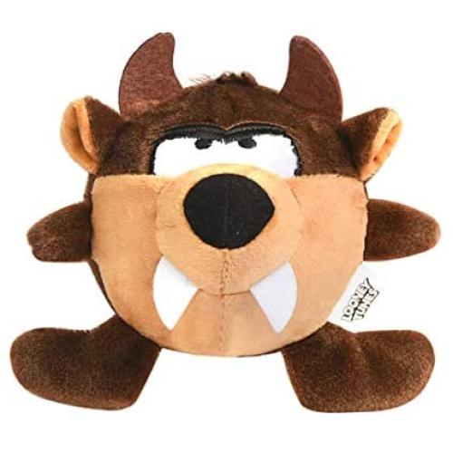 LOONEY TUNES Warner Brothers Brown Plush Dog Toy for All Dogs, Squeak Toy for Dogs, Cartoon Character Soft Plush Stuffed Dog Toy