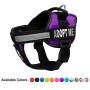 Dogline Vest Harness for Dogs and 2 Removable Adopt Me Patches, X-Large/36 to 46'', Purple