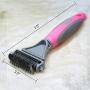 Pet Dematting Comb - 2 Sided Undercoat Rake for Cats & Dogs - Safe Grooming Tool for Easy Mats & Tangles Removing - Medium and Long Haired Cats Dogs Brush for Shedding